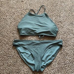 Aerie Green High Neck Bikini